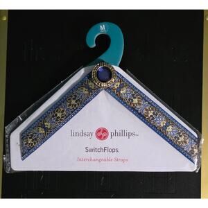 Lindsay Phillips‎ Switchflops Interchange Strap Dali blue floral Size M